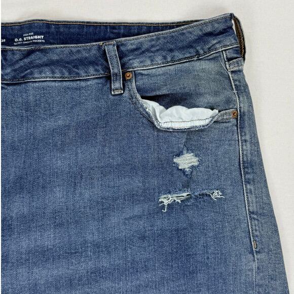 Old Navy Plus Women’s OG Straight High Rise Jean Denim Short 28 4X Blue - Picture 5 of 14
